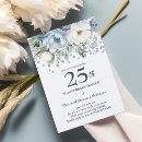 Search for blue silver anniversary invitations Elegant