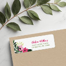 Search for modern floral return address labels Feminine