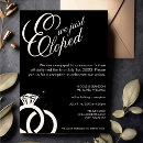 Search for diamond ring invitations Black and white
