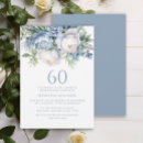 Search for elegant blue 60th birthday invitations Floral