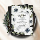 Search for anemone flower wedding invitations Black