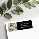 Search for photo return address labels Black and white