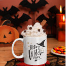 Search for funny witch mugs Black and white