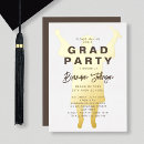 Search for brown and gold graduation invitations High school