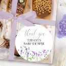 Search for lavender flowers thank you stickers Purple