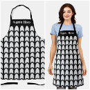 Search for easy aprons Black and white