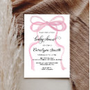 Search for pink bow invitations Baby sprinkle