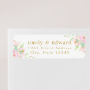 Search for pink peonies return address labels Couple