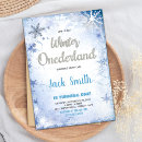Search for blue and silver birthday invitations Winter
