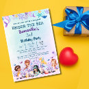 Search for under the sea 2nd birthday invitations Mermaid birthday party