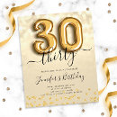 Search for gold glitter 30th birthday invitations Surprise