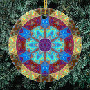 Search for blue mosaic of christmas tree decorations Stained glass