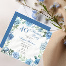 Search for blue 40th birthday invitations 40 years