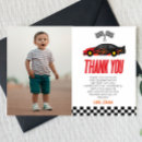 Search for race car thank you cards Boy