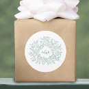 Search for sage green wedding stickers Monogrammed