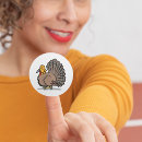Search for round wild turkey stickers Thanksgiving