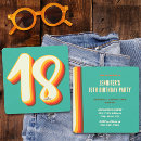 Search for modern eighteen birthday invitations 18 years old eighteen