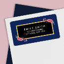 Search for beautiful flower return address labels Feminine