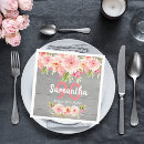 Search for blush floral napkins Rustic