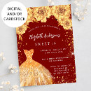 Search for rose gold sweet 16 invitations Glam glamourous