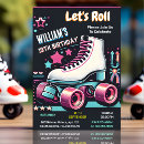Search for glow in the dark skating invitations Retro