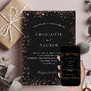 Search for black and rose gold wedding invitations Chic