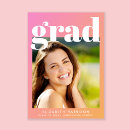 Search for pink orange graduation invitations Class of 2024