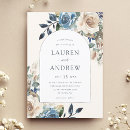 Search for blue and ivory wedding invitations Winter