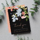 Search for pink black wedding thank you cards Botanical
