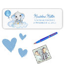 Search for white elephant return address labels Watercolor