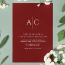 Search for crimson red wedding invitations Modern