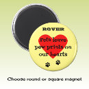 Search for paw print magnets Sympathy