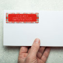 Search for country plaid return address labels Red and green