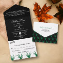 Search for black green white wedding invitations Simple