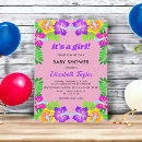 Search for purple and yellow baby shower invitations Botanical