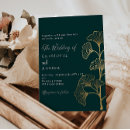 Search for elegant emerald green and gold wedding invitations Greenery