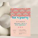 Search for 1960s birthday invitations Funky
