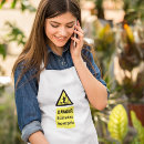 Search for danger aprons Warning