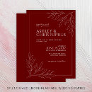 Search for crimson wedding invitations Typography