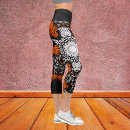 Search for black and white flowers leggings Abstract