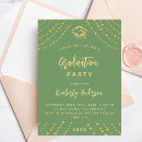 Search for green and gold graduation invitations High school