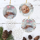 Search for babys first photo christmas tree decorations Floral