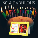 Search for 50 fabulous 50th birthday cards Red