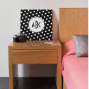 Search for polka dot monogram art Black