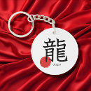 Search for japanese dragon key rings Red