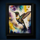 Search for abstract hummingbird art Black