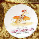 Search for australian animals christmas stickers Kangaroo