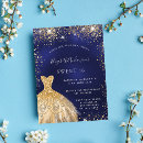 Search for blue sweet 16 invitations Gold
