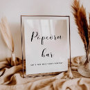 Search for popcorn bar signs Black and white