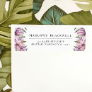 Search for tropical flower return address labels Modern